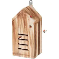 OEM Hotel para insectos Braun, hecho de madera, ideal para mariquitas