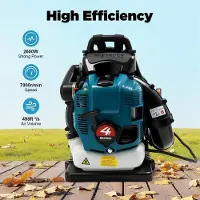 StarTech.com Soplador de hojas portátil - BBX9900 - Motor de gasolina de cuatro tiempos - Gasolina con un octanaje de 92 o superior - Depósito de 1,9 litros - Arranque manual - 32 x 23 x 56 cm - Azul