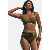 Love & roses Braga de bikini caqui