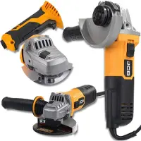JCB | Amoladora angular, juego de 2 amoladoras, 600W 115mm + 2000W 230mm, 230V