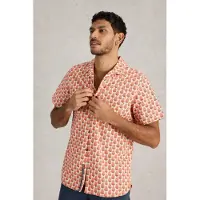 White Stuff Hayle Fan Geo Printed Shirt White Print Talla: S | Camisas Casuales Outlet | Hombre | Blanco