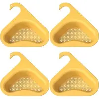 OEM Filtro para lavavajillas, ideal para frutas y verduras. Set de 4 piezas. Diseño triangular. Para cocina y baño. Color: amarillo