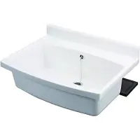 Markenlos Bañera grande con desbordamiento, color blanco y gris antracita, modelo grande. Lavabo de gran tamaño