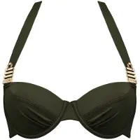 Marlies Dekkers Royal Navy Seaweed Green Plunge Balcony Bikini Top Talla: 80B | Bikinis Outlet | Mujer | Azul