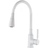 Invena HULA PLUS BZ-85-P02-L, grifo para lavaplatos, color blanco