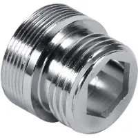 OEM Adaptador para grifo de cocina - Cobre - Filtro de agua - Aireador - 24 mm a 15 mm - rosca hembra - Conector estándar - Adaptador con ranura para tornillo - Adaptador para manguera