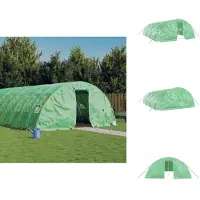 vidaXL Invernadero con estructura de acero, color verde, 40 m², 8x5x2,3 m - Invernaderos