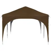 vidaXL Tienda de campaña pop-up para fiestas, 575 x 288 x 245 cm, color beige, tela Oxford