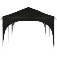 vidaXL Tienda de campaña pop-up para fiestas, 575 x 288 x 245 cm, color negro, tela Oxford