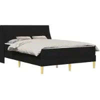 vidaXL Estructura de cama con colchón, color negro, 160 x 200 cm, de poliéster