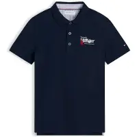 Tommy Hilfiger Camiseta 'Regular Fit Graphic Embroidery' navy / rojo / blanco