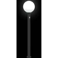vidaXL Lámpara de poste con sensor, 120 cm, color negro, IP44