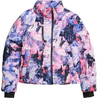Superdry para mujer. WS110169A Cazadora acolchada de corte cuadrado de esquí lila (M), Deportivo, Nieve, Sostenible, Nylon reciclado, Superd