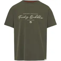 Funky Buddha Camiseta verde oscuro / offwhite