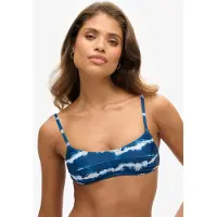 Superdry para mujer. W3010368A Top de bikini con efecto «tie-dye» azul (XL), Casual, Beachwear, Poliéster, outlet 2026.