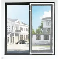 OEM Mosquitera magnética para balcón - 100 x 130 cm - autoadhesiva - repelente de mosquitos - para balcones y dormitorios - sin necesidad de taladrar - fácil de montar - se puede quitar