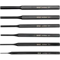 YATO YT-47121, juego de brocas para perforar, acero cromo vanadio, hexagonal, color negro, 6 piezas