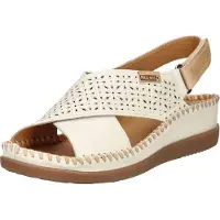 Pikolinos para mujer. W8K-0848C1 Sandalias de Piel Cadaques blanco roto (41), 3 a 5cm, Velcro, Casual, outlet 2026.