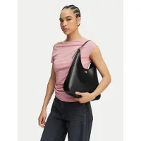 Calvin Klein Bolso de hombro 'Monogram Plaque Shoulder' negro