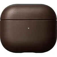 Nomad Funda Rustic Brown Leather Airpods V3