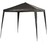 Markenlos Toldo para terraza en color antracita - Ideal para eventos - 2m x 2m - Cubierta exterior de polietileno - Resistente al agua