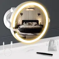 OEM Espejo cosmético de aumento de 20x con luz y regulador de intensidad, de 25 cm de altura y ajustable