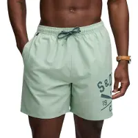 Superdry para hombre. M3010265A Bañador Printed Logo 16 verde (M), Beachwear, Poliéster Reciclado, outlet 2026.