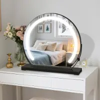 OEM Espejo de maquillaje eléctrico con temperatura de color ajustable y rotación de 360 grados