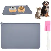 OEM Alfombrilla de silicona para mascotas, impermeable, antideslizante, con bordes elevados