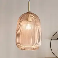 LUCE Design Lámpara colgante DUKE, color ámbar, Ø 21 cm, cristal