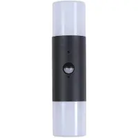 Searchlight Aplique para exterior Cannes, altura 30 cm, blanco y negro, 2 luces, con sensor