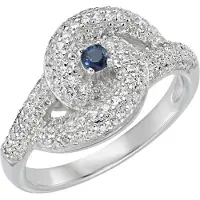 Smart Jewel Anillo azul oscuro / plata