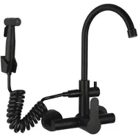 OEM Grifo mezclador de acero inoxidable para montaje en pared, con giro de 360 grados, color