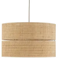 TK Lighting Lámpara colgante Calma, 1 luz, beige, rafia, Ø 50 cm, E27
