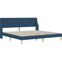vidaXL Estructura de cama con colchón y cabecero, fabricada en poliéster ()