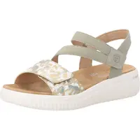 Remonte Sandalias con hebilla oliva / verde pastel / blanco