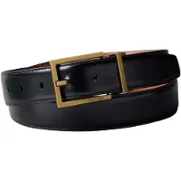 Calvin Klein Square Buckle Smooth Belt Black/cognac/old Gold Talla: 105 | Cinturones Outlet | Hombre | Amarillo
