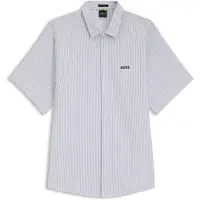 BOSS para hombre. 50565851 Camisa Dymova gris (XXL), Casual, Algodón, Manga corta, outlet 2026.