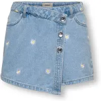 Kids Only GIRLS Falda 'KOGLesly' azul denim / amarillo / blanco
