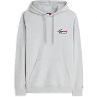 Tommy Hilfiger Sudadera 'Logo' gris moteado / rojo cereza / negro