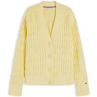 Tommy Hilfiger Cárdigan 'Cable Oversized' amarillo claro