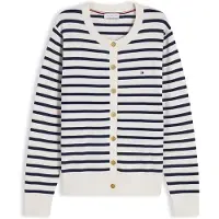 Tommy Hilfiger Cárdigan 'Fine' beige claro / navy