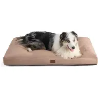 OEM Cama para perros XXL impermeable y lavable, colchoneta grande para perros de gran tamaño, fabricada con tela Oxford repelente al agua, color taupe, tamaño XL: 111 x 89 x 10 cm