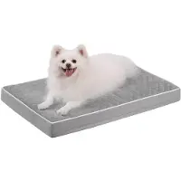 OEM Cama ortopédica para perros pequeños, cojín para perros de 73x45x7 cm, cama para perros lavable, cojín para perros extraíble, color gris