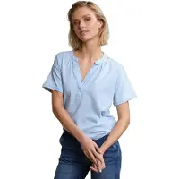 River Woods Blue Dotted V-neck T-shirt Talla: XS | Camisetas de Seda Outlet | Mujer | Azul