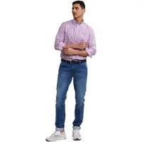 River Woods Custom Fit Checked Shirt Blue/red Talla: S | Camisas Casuales Outlet | Hombre | Azul