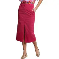 River Woods Fuchsia Midi Stretch Skirt With Split Talla: 38 | Faldas Midi Outlet | Mujer | Blanco