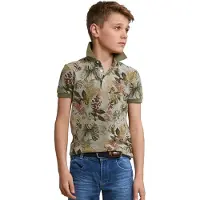 River Woods Custom Fit Cotton Floral Polo Lt Safari Mix Talla: 4 | Camisas Outlet | Unisex