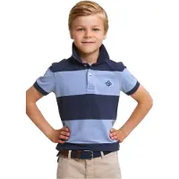 River Woods Custom Fit Striped Stretch Polo Night Blue Mix/seashore Mix Talla: 4 | Camisas Outlet | Unisex | Negro