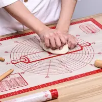 OEM Alfombrilla de silicona para hornear, extra grande, antideslizante, con indicador de medidas, de color rojo claro